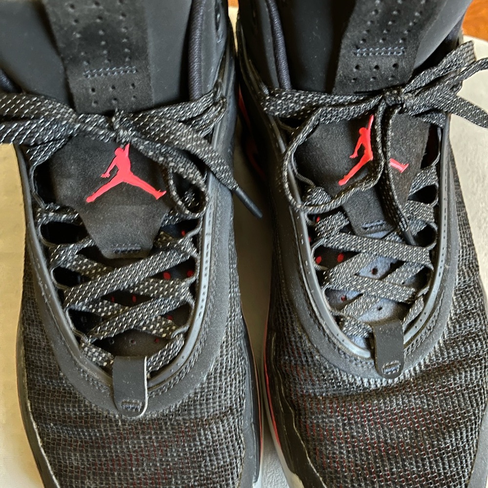 Nike Jordan Air Black and Red Sneakers Chunky Silhouette Size12 - Picture 10 of 13